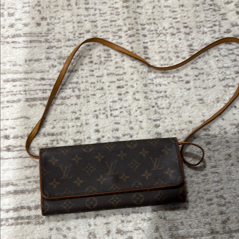 Louis Vuitton Brown Leather Clutch